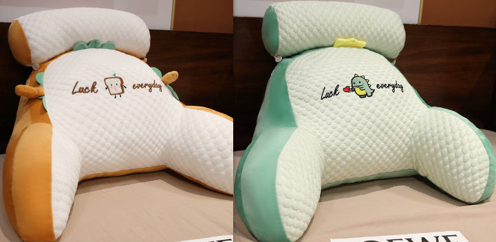 Fluffy Triangle Reading Cushion – Large Backrest Pillow for Sofa, Bed & Office Chair Lumbar Support