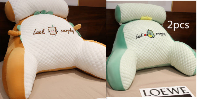 Fluffy Triangle Reading Cushion – Large Backrest Pillow for Sofa, Bed & Office Chair Lumbar Support