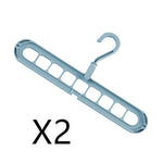 9-Hole Clothes Hanger Organizer – Space Saving Folding Magic Hanger for Closet & Storage
