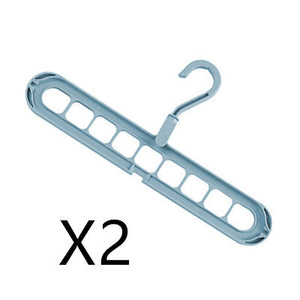 9-Hole Clothes Hanger Organizer – Space Saving Folding Magic Hanger for Closet & Storage