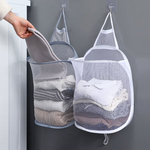 Foldable Laundry Basket with Hanger – Wall-Mounted Dirty Clothes Hamper for Bathroom & Bedroom, Space-Saving Storage Bag