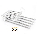 5-in-1 Wardrobe Hanger – Stainless Steel Multi-Functional Clothes & Pants Organizer