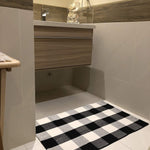 Cotton Buffalo Plaid Rugs – Classic Farmhouse Style Checkered Rugs for Entryway, Kitchen & Living Room