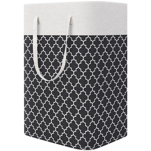 Cotton Cloth Laundry Basket with Long Handle – 40×30×60cm Modern Simple Hamper for Bathroom & Toilet Storage