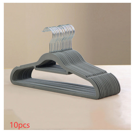 Flocked Non-Slip Coat Hangers – Space Saving Plastic Clothes Hangers for Home Wardrobe