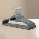 Flocked Non-Slip Coat Hangers – Space Saving Plastic Clothes Hangers for Home Wardrobe