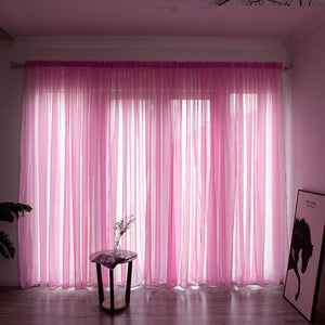 Simple & Modern Balcony Gauze Curtain – Light Transmission Cotton Sheer in Multiple Colors & Sizes