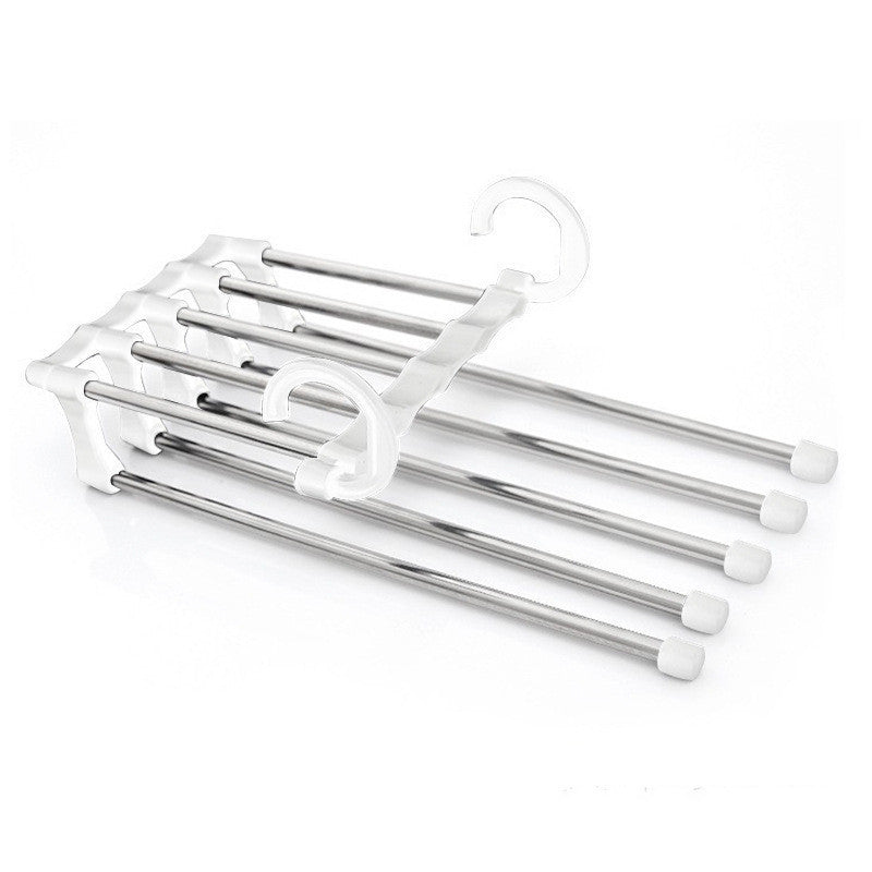 5-in-1 Wardrobe Hanger – Stainless Steel Multi-Functional Clothes & Pants Organizer