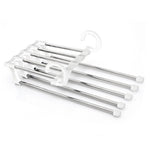 5-in-1 Wardrobe Hanger – Stainless Steel Multi-Functional Clothes & Pants Organizer