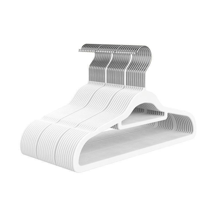 Flocked Non-Slip Coat Hangers – Space Saving Plastic Clothes Hangers for Home Wardrobe