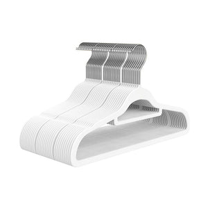 Flocked Non-Slip Coat Hangers – Space Saving Plastic Clothes Hangers for Home Wardrobe