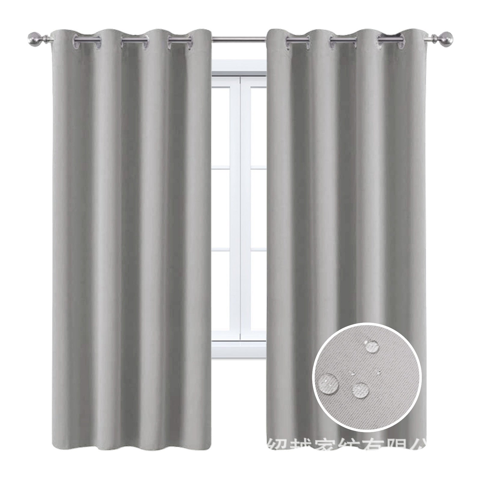 Full Blackout Curtains with Black Lining – Modern Polyester Shading Drapes for Bedroom & Living Room