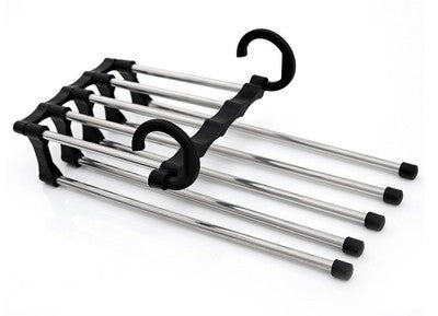 5-in-1 Wardrobe Hanger – Stainless Steel Multi-Functional Clothes & Pants Organizer