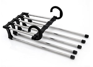 5-in-1 Wardrobe Hanger – Stainless Steel Multi-Functional Clothes & Pants Organizer