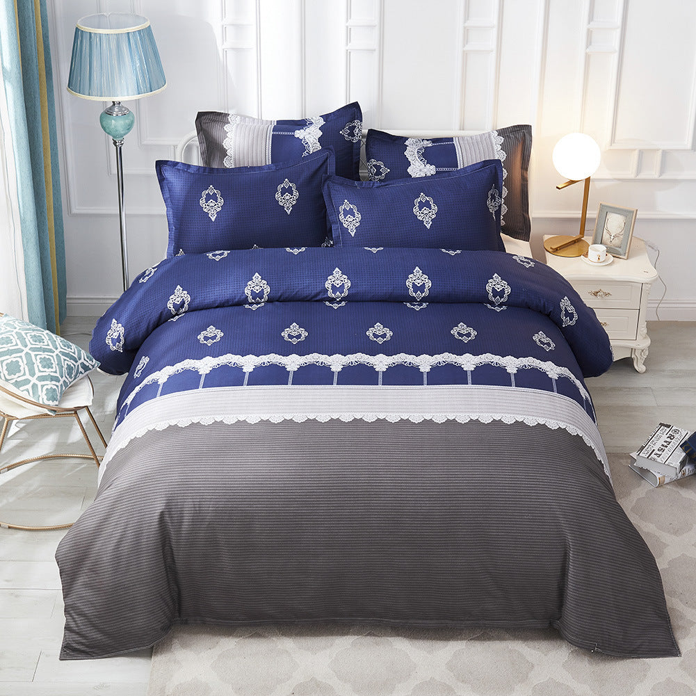 Luxury Comforter Bedding Set – Soft Printed Duvet Cover & Pillowcases | Premium European Style Bed Set