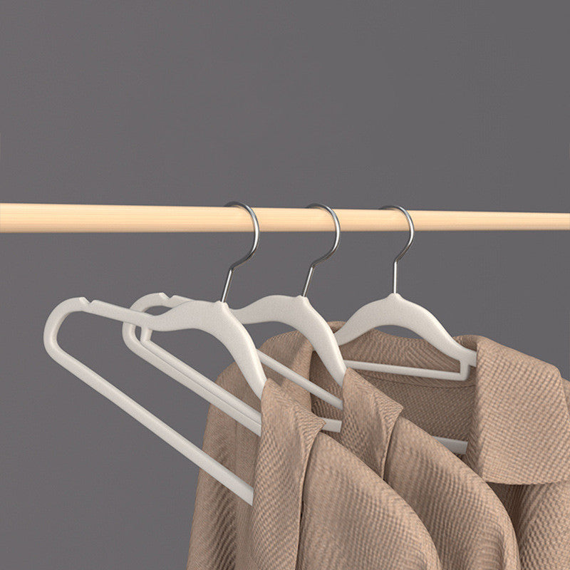 Flocked Non-Slip Coat Hangers – Space Saving Plastic Clothes Hangers for Home Wardrobe