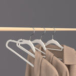 Flocked Non-Slip Coat Hangers – Space Saving Plastic Clothes Hangers for Home Wardrobe