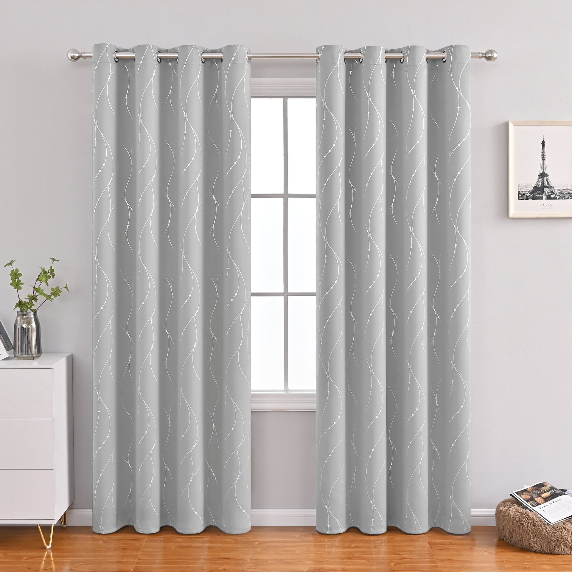 Modern Minimalist Blackout Curtains – Stylish Room Darkening Drapes for Living Room & Bedroom
