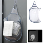 Foldable Laundry Basket with Hanger – Wall-Mounted Dirty Clothes Hamper for Bathroom & Bedroom, Space-Saving Storage Bag