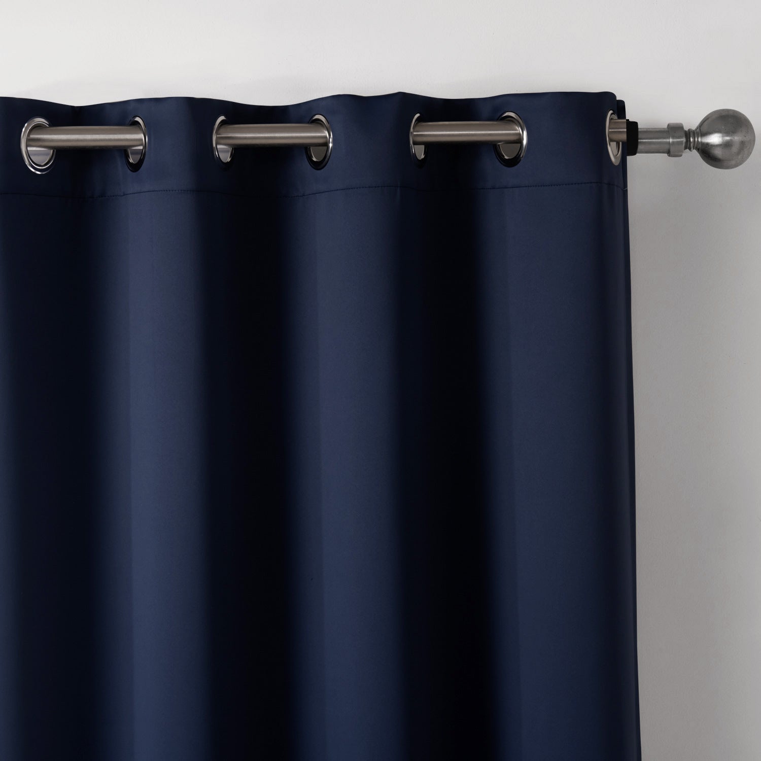 Dark Blue Blackout Curtains – Modern Printed Room Darkening Drapes for Bedroom & Living Room