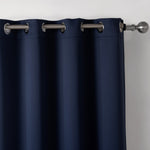Dark Blue Blackout Curtains – Modern Printed Room Darkening Drapes for Bedroom & Living Room