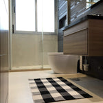 Cotton Buffalo Plaid Rugs – Classic Farmhouse Style Checkered Rugs for Entryway, Kitchen & Living Room