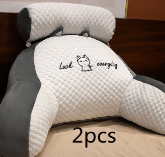 Fluffy Triangle Reading Cushion – Large Backrest Pillow for Sofa, Bed & Office Chair Lumbar Support