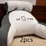 Fluffy Triangle Reading Cushion – Large Backrest Pillow for Sofa, Bed & Office Chair Lumbar Support