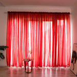Simple & Modern Balcony Gauze Curtain – Light Transmission Cotton Sheer in Multiple Colors & Sizes