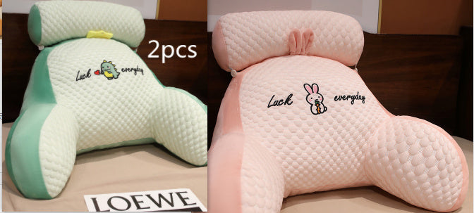 Fluffy Triangle Reading Cushion – Large Backrest Pillow for Sofa, Bed & Office Chair Lumbar Support