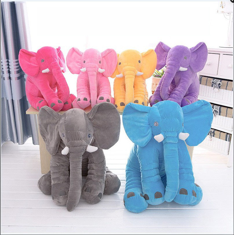 Soft Elephant Plush Pillow – Baby Sleeping Companion Toy & Kids Room Decor Cushion