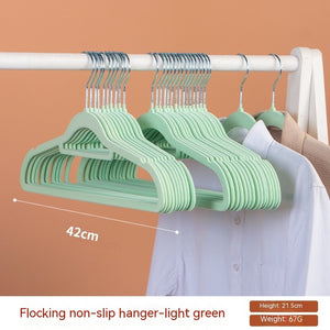 Flocked Non-Slip Coat Hangers – Space Saving Plastic Clothes Hangers for Home Wardrobe