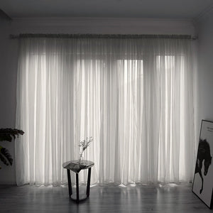 Simple & Modern Balcony Gauze Curtain – Light Transmission Cotton Sheer in Multiple Colors & Sizes