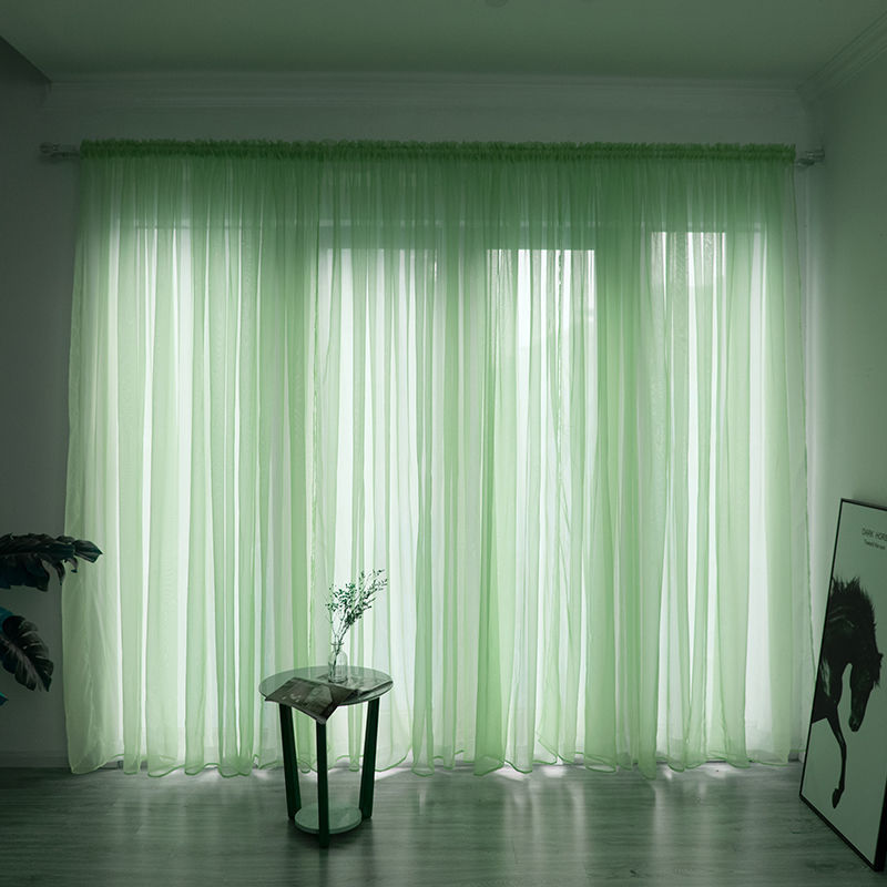 Simple & Modern Balcony Gauze Curtain – Light Transmission Cotton Sheer in Multiple Colors & Sizes