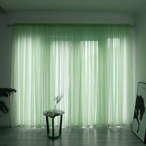 Simple & Modern Balcony Gauze Curtain – Light Transmission Cotton Sheer in Multiple Colors & Sizes