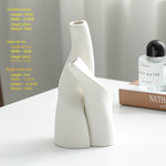 Nordic Ceramic Vases – Modern Double Shaped Decorative Vases for Home, Living Room & Office Décor