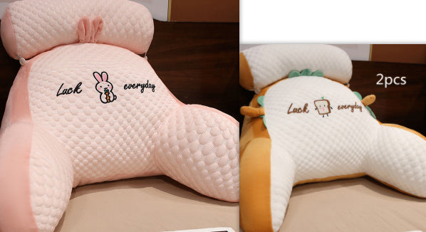 Fluffy Triangle Reading Cushion – Large Backrest Pillow for Sofa, Bed & Office Chair Lumbar Support