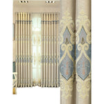 Luxury European Embroidery Curtains – High Sunshade Cotton Drapes for Living Room & Bedroom Decor