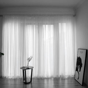 Simple & Modern Balcony Gauze Curtain – Light Transmission Cotton Sheer in Multiple Colors & Sizes