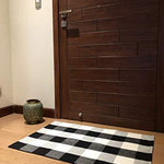 Cotton Buffalo Plaid Rugs – Classic Farmhouse Style Checkered Rugs for Entryway, Kitchen & Living Room
