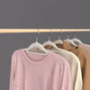 Flocked Non-Slip Coat Hangers – Space Saving Plastic Clothes Hangers for Home Wardrobe