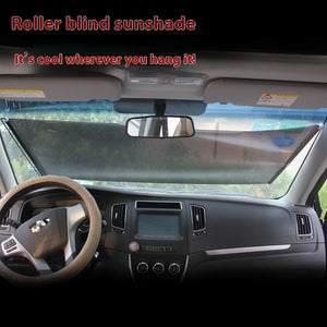 Household Window Sun Protection Shutter – Punch-Free Shading for Balcony, Home & Car | PVC Roll-Up with Suction Cups