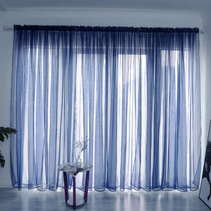 Simple & Modern Balcony Gauze Curtain – Light Transmission Cotton Sheer in Multiple Colors & Sizes