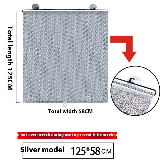 Household Window Sun Protection Shutter – Punch-Free Shading for Balcony, Home & Car | PVC Roll-Up with Suction Cups