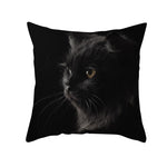 Black Cat Christmas Cushion Covers – 45x45cm Pillow Covers, Festive Cat Print Decorative Pillowcases for Sofa & Home Decor