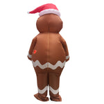 Christmas Eve Gingerbread Man Costume – Adult Cloth Cartoon Doll Outfit for Holiday Decoration & Party