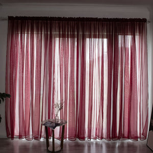 Simple & Modern Balcony Gauze Curtain – Light Transmission Cotton Sheer in Multiple Colors & Sizes