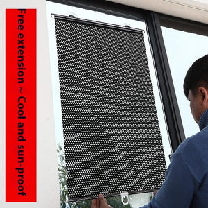 Household Window Sun Protection Shutter – Punch-Free Shading for Balcony, Home & Car | PVC Roll-Up with Suction Cups