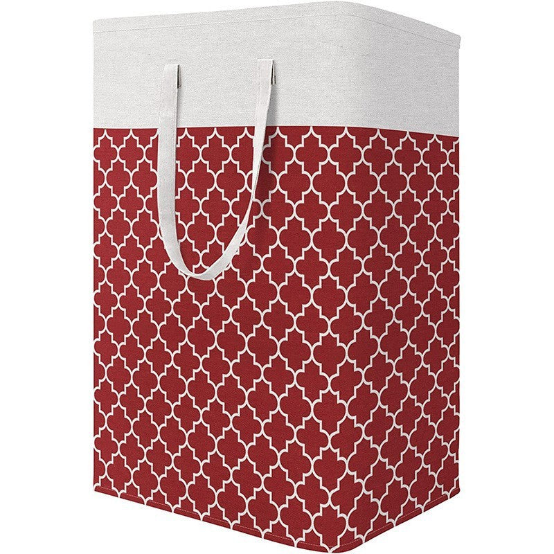 Cotton Cloth Laundry Basket with Long Handle – 40×30×60cm Modern Simple Hamper for Bathroom & Toilet Storage