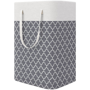 Cotton Cloth Laundry Basket with Long Handle – 40×30×60cm Modern Simple Hamper for Bathroom & Toilet Storage